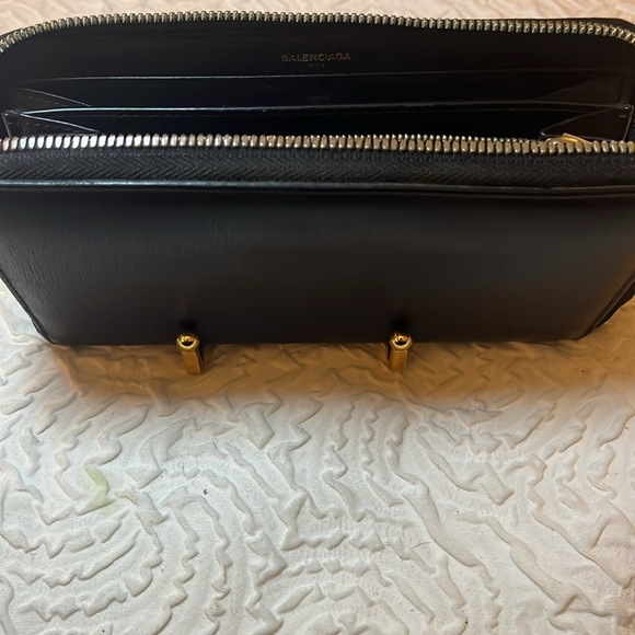 Balenciaga black and silver zip wallet - Picture 4 of 12